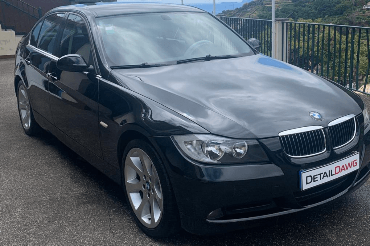 Produtos de limpeza para carro — BMW série 3 após lavagem profissional, Ilha da Madeira