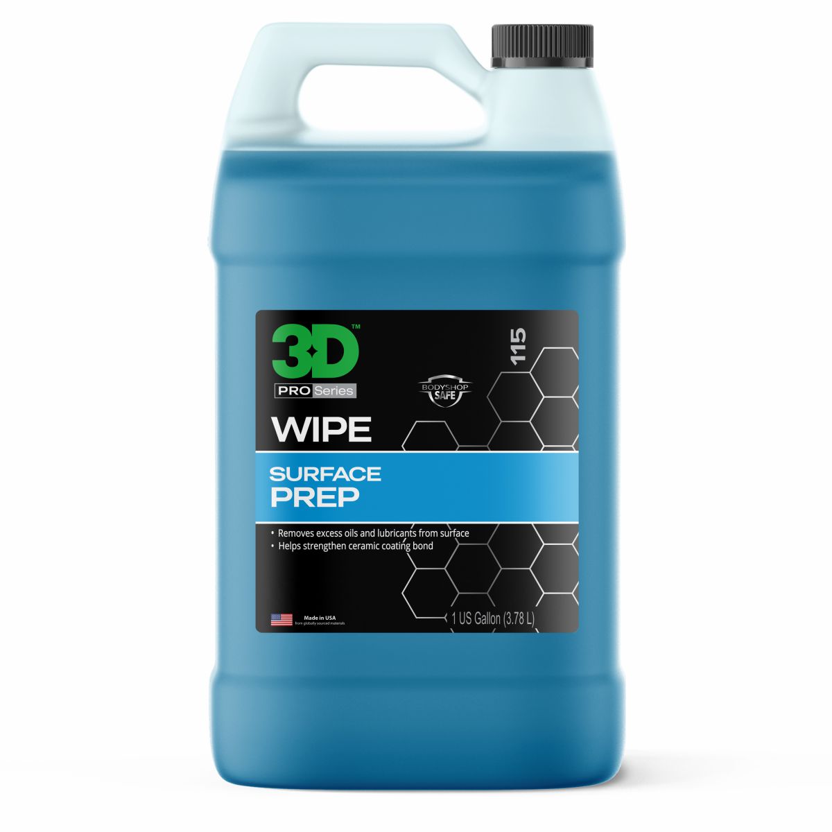 3D 115 Wipe Surface Prep 1 gallon 3.78L limpeza de preparacao para remover oleos e residuos antes de coating ceramico na pintura automovel Portugal e Espanha DetailDawg