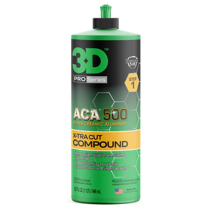 3D ACA 500 Extra Cut Compound 946ml polimento de corte pesado para remover defeitos e riscos profundos na pintura automovel Portugal e Espanha DetailDawg