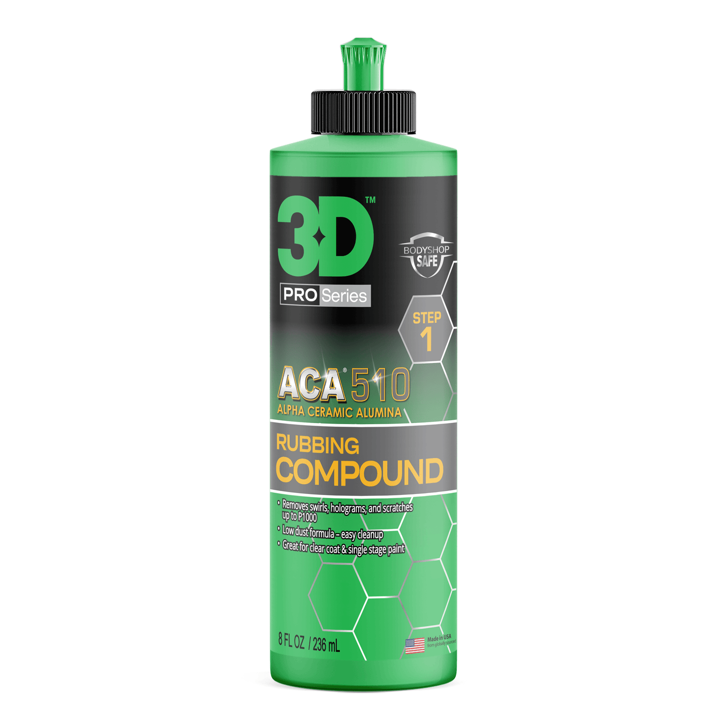 3D ACA 510 Rubbing Compound 236ml polimento de corte pesado para remover defeitos e riscos na pintura automovel Portugal e Espanha DetailDawg