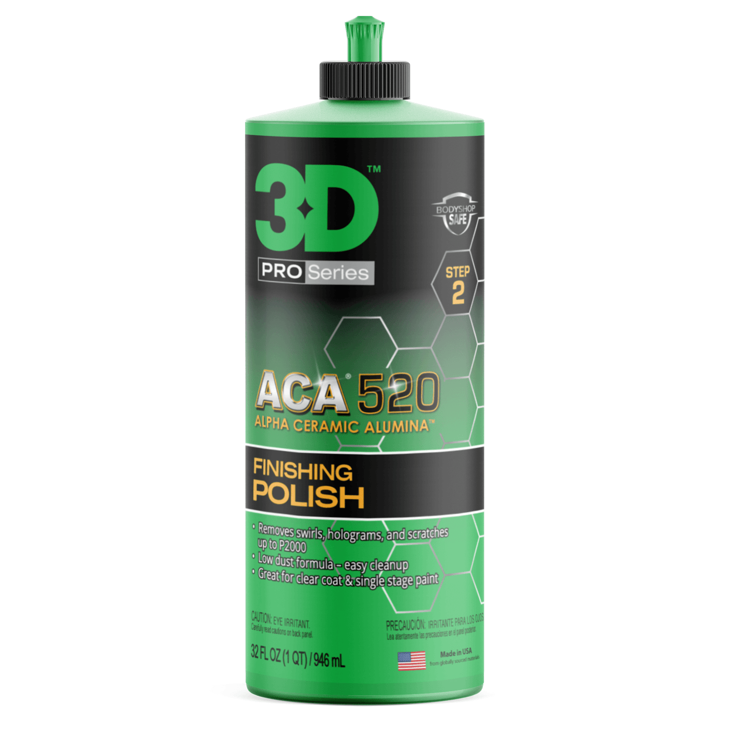 3D ACA 520 Finishing Polish 946ml polimento de acabamento para remover swirls e melhorar o brilho da pintura automovel Portugal e Espanha DetailDawg
