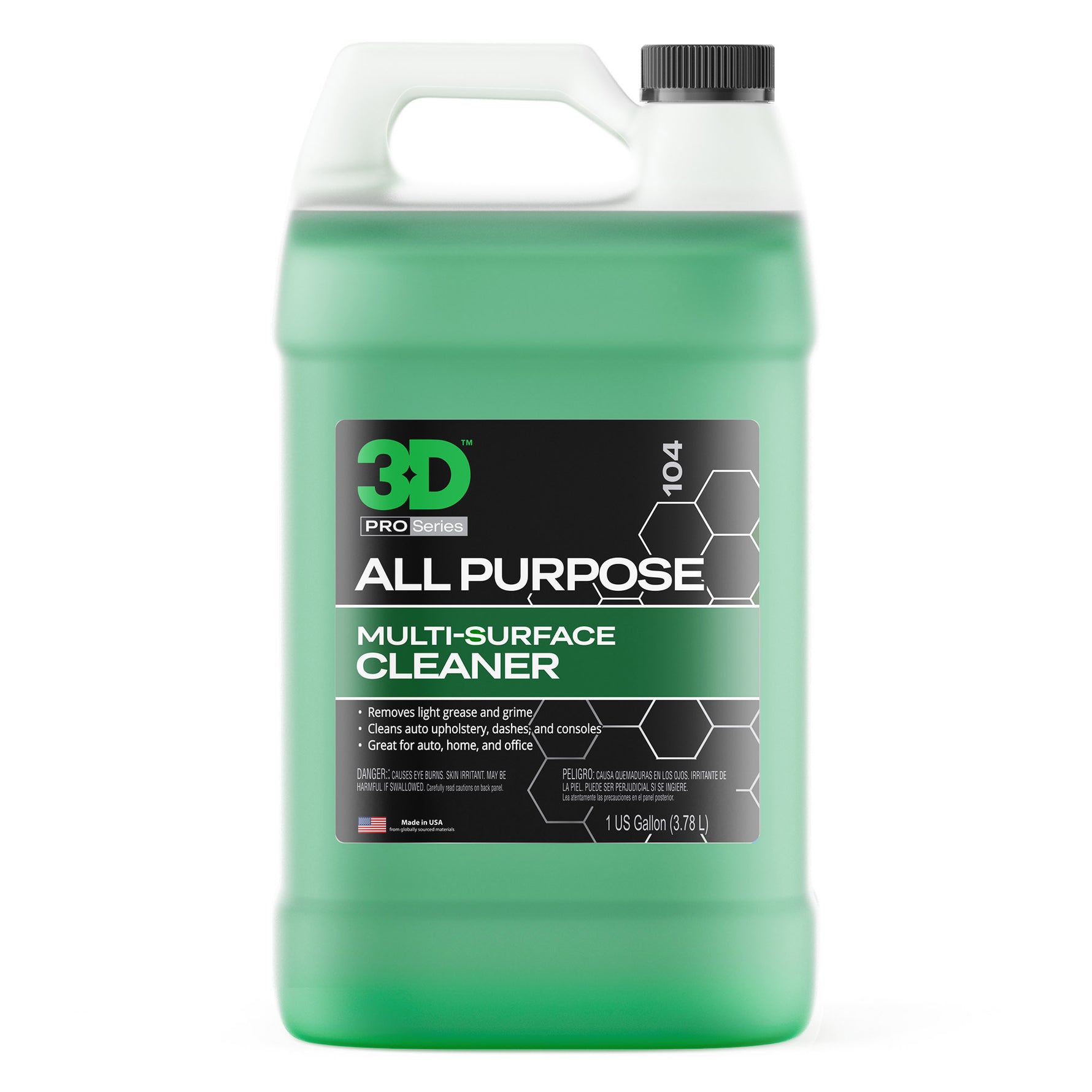 3D All Purpose Cleaner APC 1 gallon 3.78L limpador multiusos automovel interior exterior plasticos tecidos Portugal Espanha DetailDawg