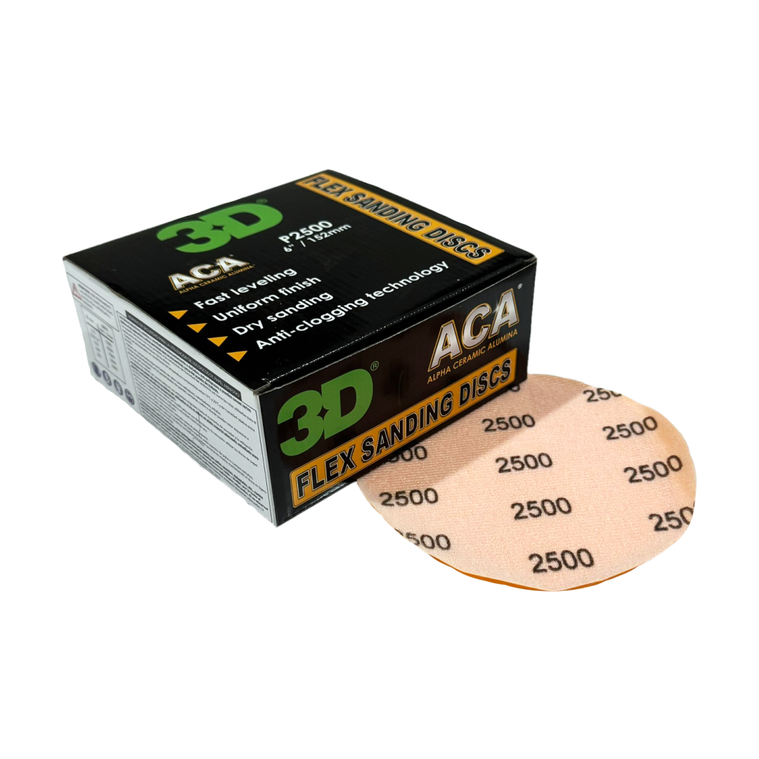 3D flex sanding discs P2500 lixa automovel disco de lixamento P2500 para polimento pintura Portugal e Espanha DetailDawg
