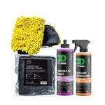 3D kit basico de lavagem automovel com Wash N Wax, Orange Degreaser, luva de lavagem, microfibras e toalha de secagem Portugal e Espanha DetailDawg
