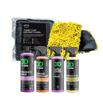 3D kit lavagem e protecao automovel com Wash N Wax, Orange Degreaser, limpa vidros ceramico e Bead It Up com microfibras e toalha de secagem Portugal e Espanha DetailDawg