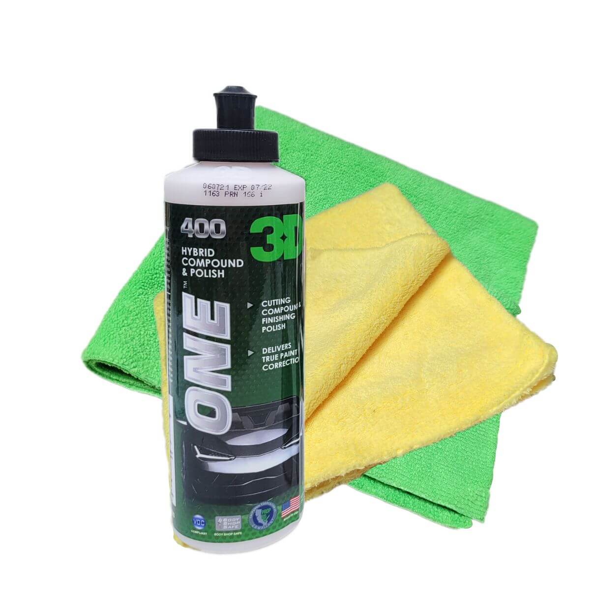 3D ONE kit de polimento automovel com compound e polish para correcao de pintura e aumento de brilho com microfibras Portugal e Espanha DetailDawg