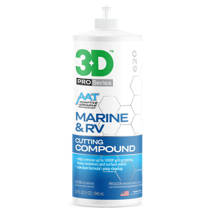 3D Marine and RV cutting compound para correcao de corte pesado em gelcoat e fibra de vidro removendo oxidacao e riscos profundos Portugal e Espanha DetailDawg