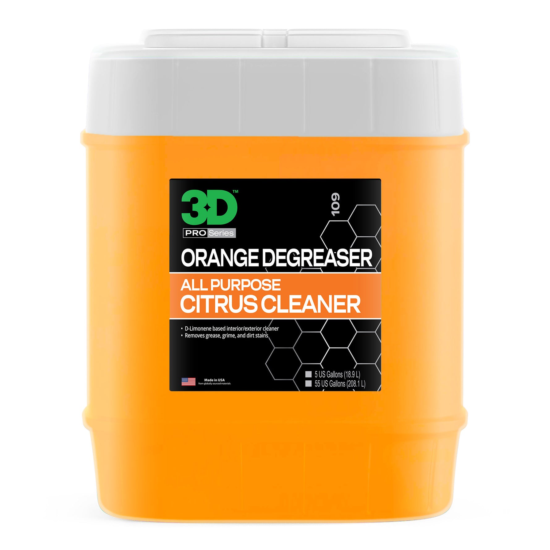 3D Orange Degreaser 5 gal 18.9L desengordurante industrial automovel para uso profissional em limpeza interior exterior e motor Portugal e Espanha DetailDawg
