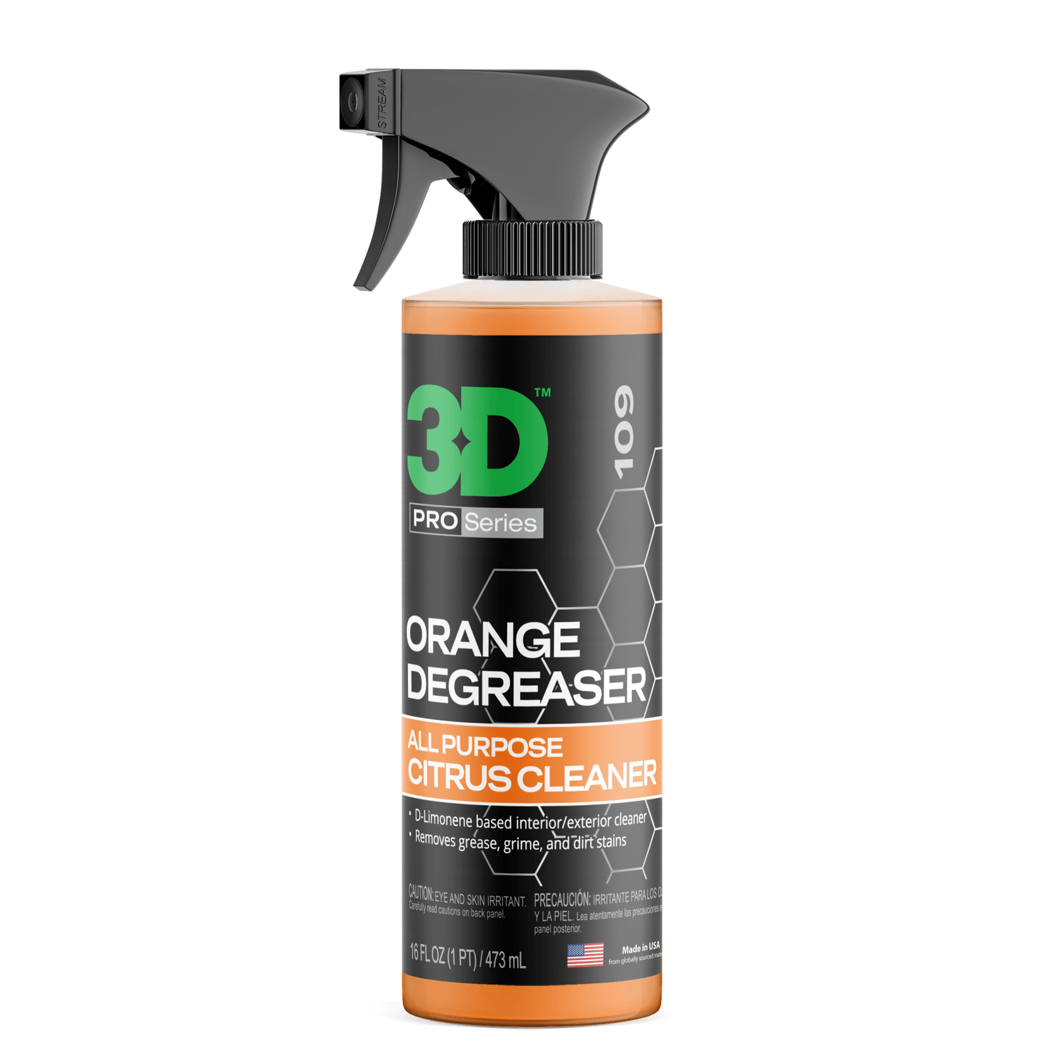 3D Orange Degreaser 473ml desengordurante multiusos automovel para limpeza interior e exterior incluindo motor jantes e plasticos Portugal e Espanha DetailDawg