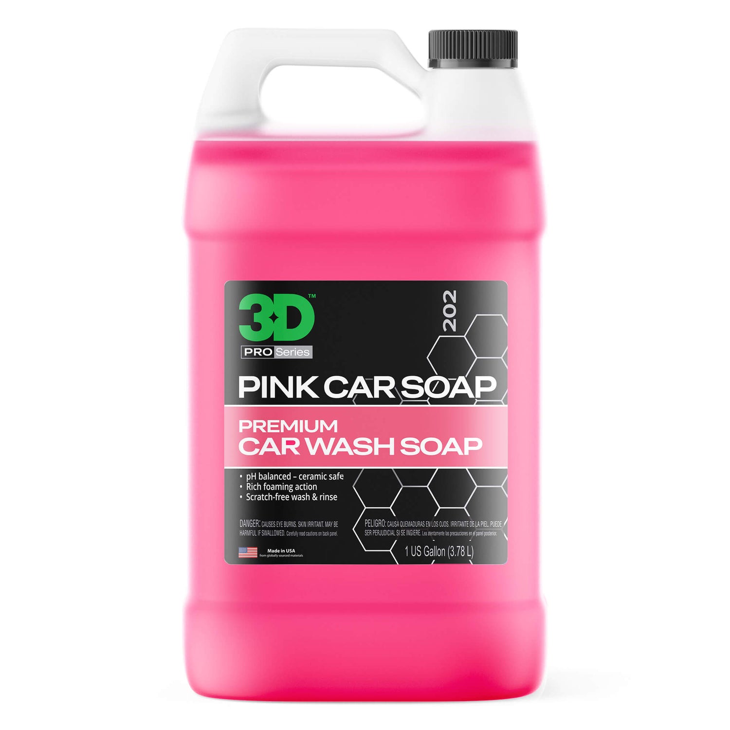 3D Pink Car Soap shampoo automovel ph neutro 1 gal 3.78L com alta espuma e lubrificacao para lavagem segura da pintura Portugal e Espanha DetailDawg