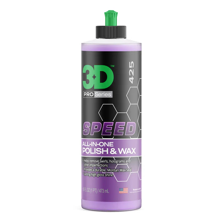 3D Speed All in One Polish and Wax 473ml polimento e protecao com cera para melhorar brilho da pintura automovel Portugal e Espanha DetailDawg