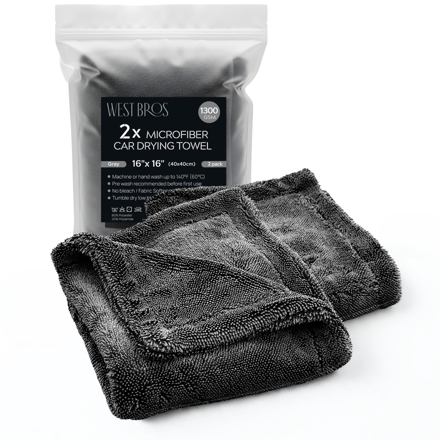 Toalha de Secagem de Carro Nasiol Twist – Toalha de Secagem em Microfibra Torcida 600 GSM