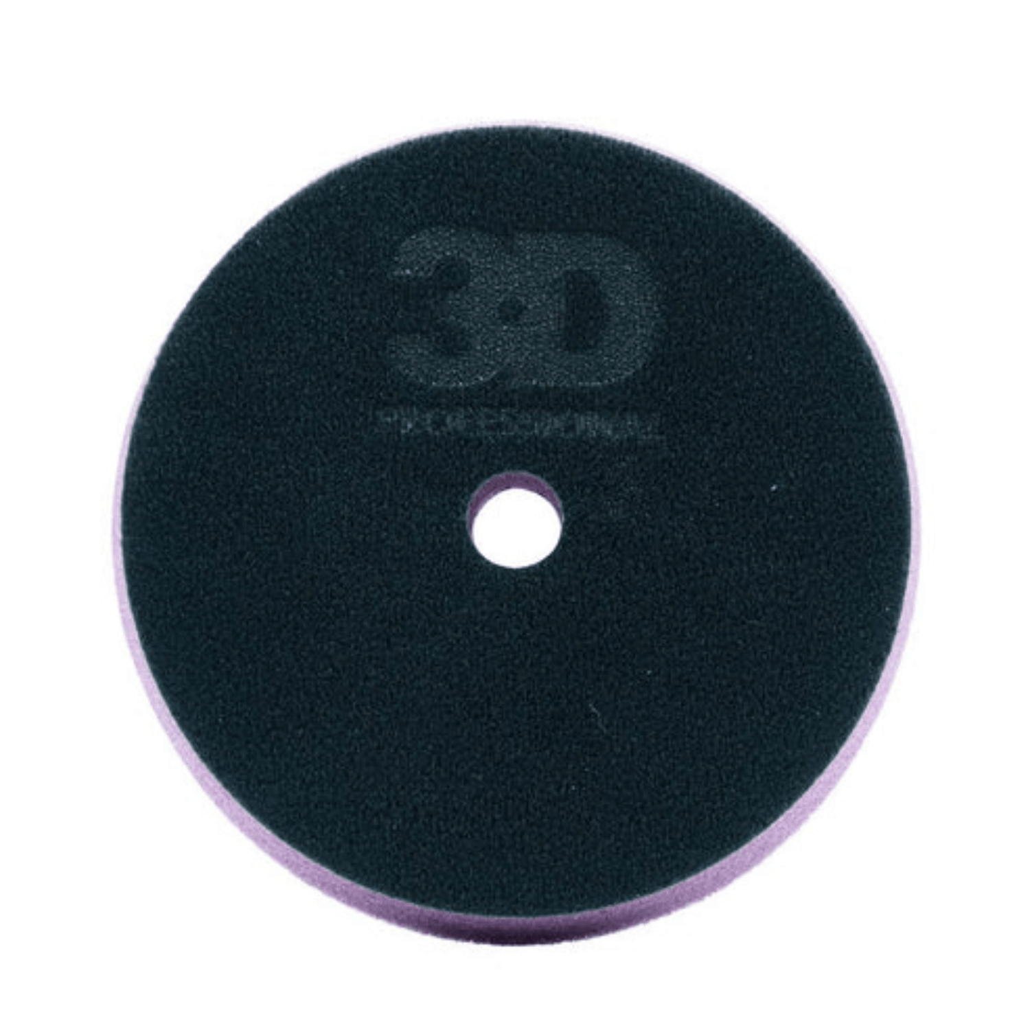 Verso da Boina de Espuma de Corte 3D Professional com logotipo gravado e base roxa para máquinas rotativas e orbitais