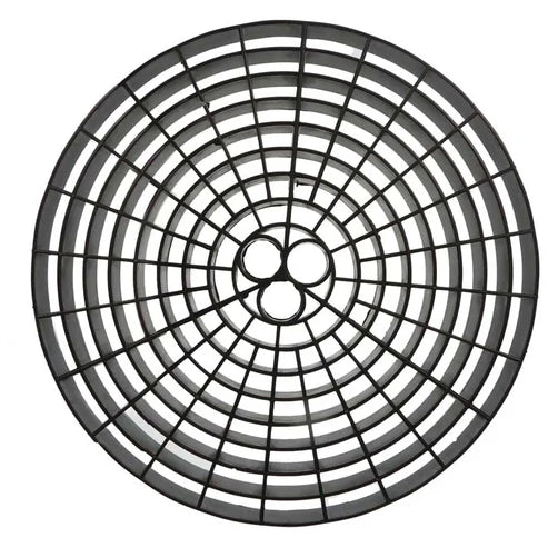 Car wash bucket grit guard insert for trapping dirt at the bottom of detailing wash buckets to prevent swirl marks, top view