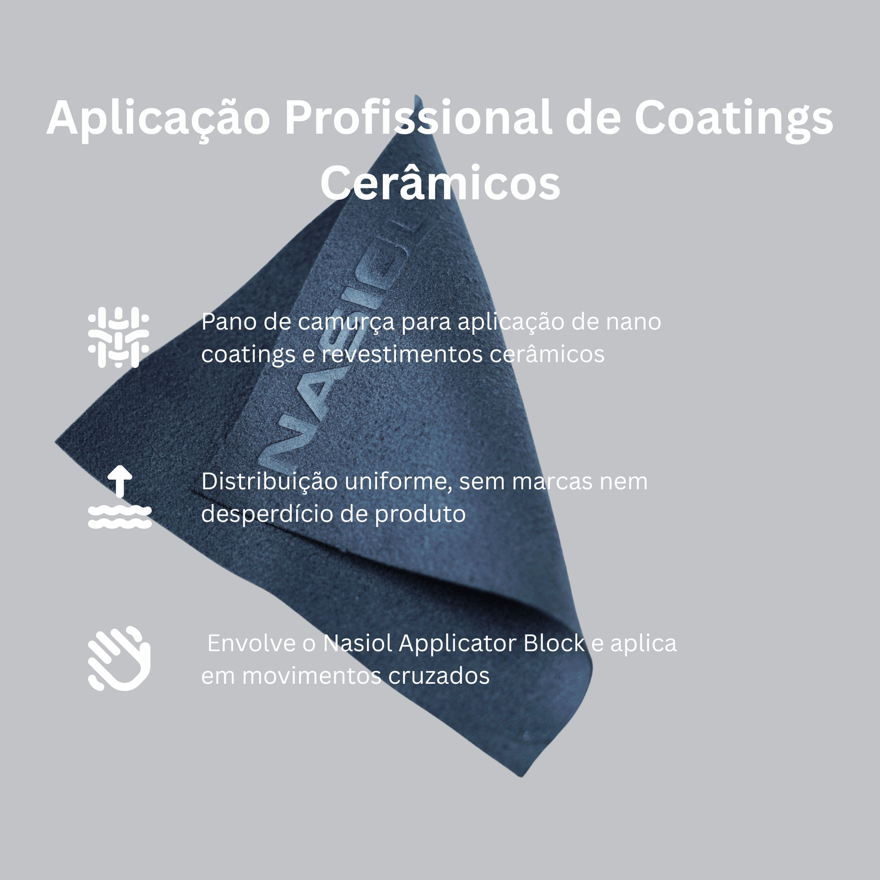 Como aplicar revestimento cerâmico com pano de camurça Nasiol — distribuição uniforme sem marcas