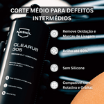 Vantagens do composto de polimento médio Nasiol Clearub 305 — brilho até 60%, remove oxidação