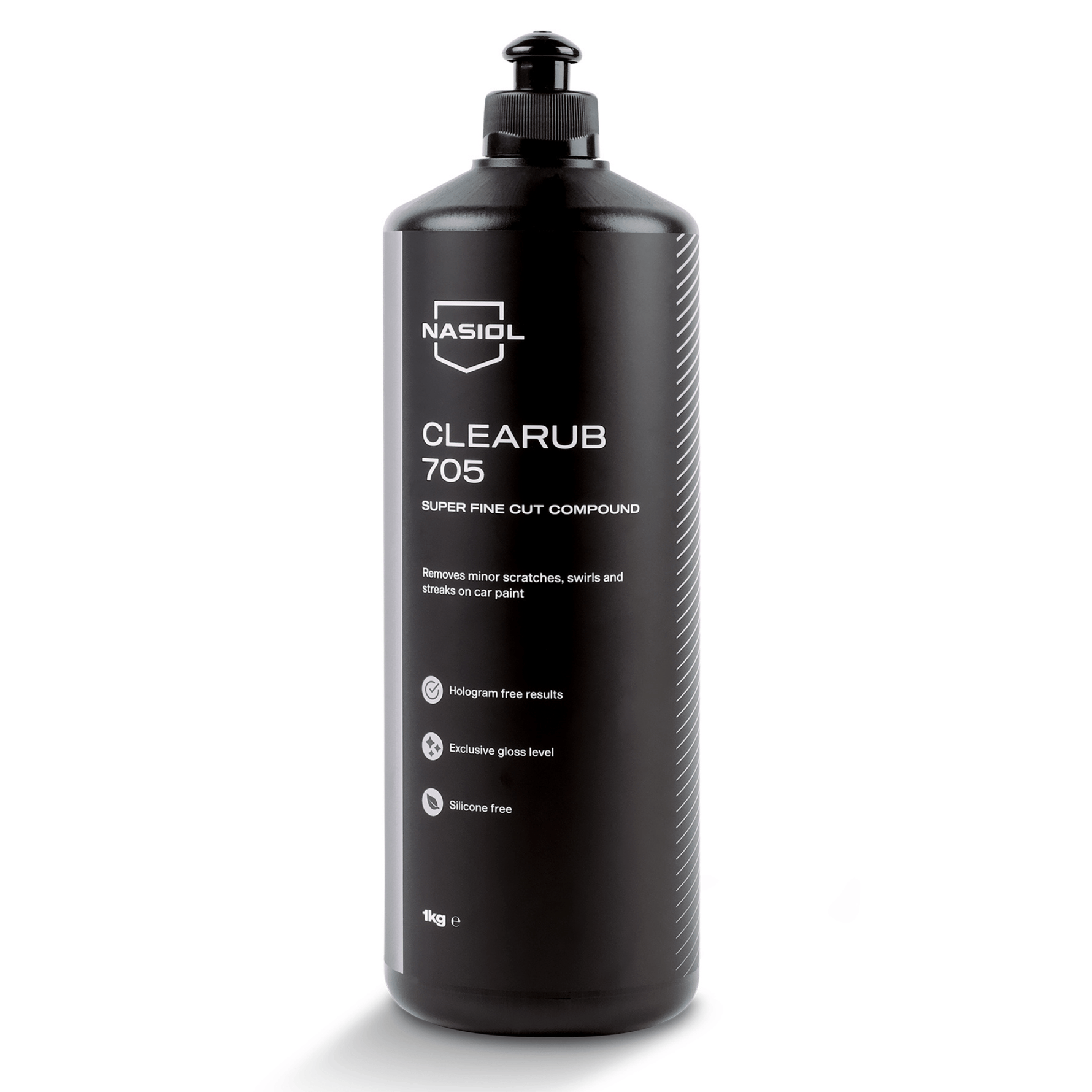 Composto de polimento super fino Nasiol Clearub 705 1kg — remove riscos ligeiros, swirls e streaks