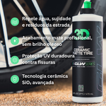 3D Ceramic Matte Tire dressing cerâmico pneus junto a jante desportiva, Portugal e Espanha