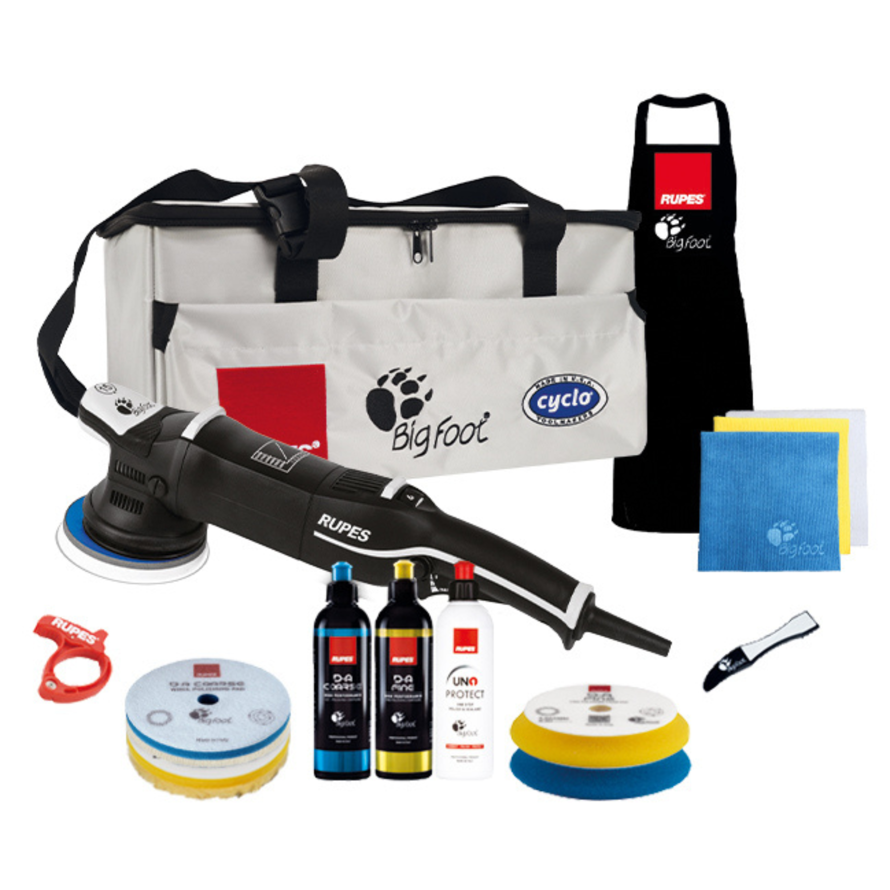 Kit RUPES BigFoot LHR15 MarkIII LUX - polidora e acessórios completos - loja oficial em Portugal e Espanha