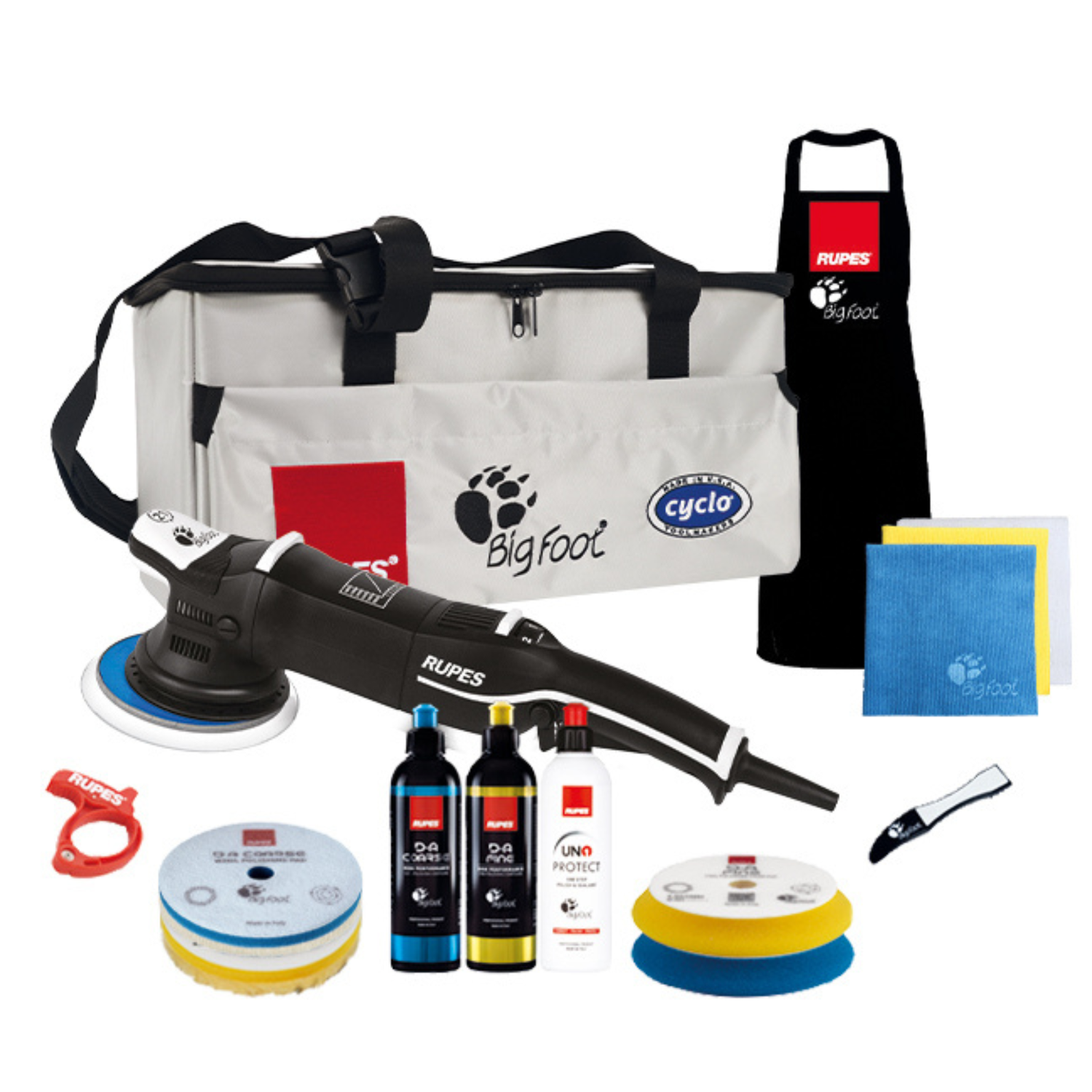 Kit RUPES BigFoot LHR21 MarkIII LUX - polidora e acessórios completos - loja oficial em Portugal e Espanha