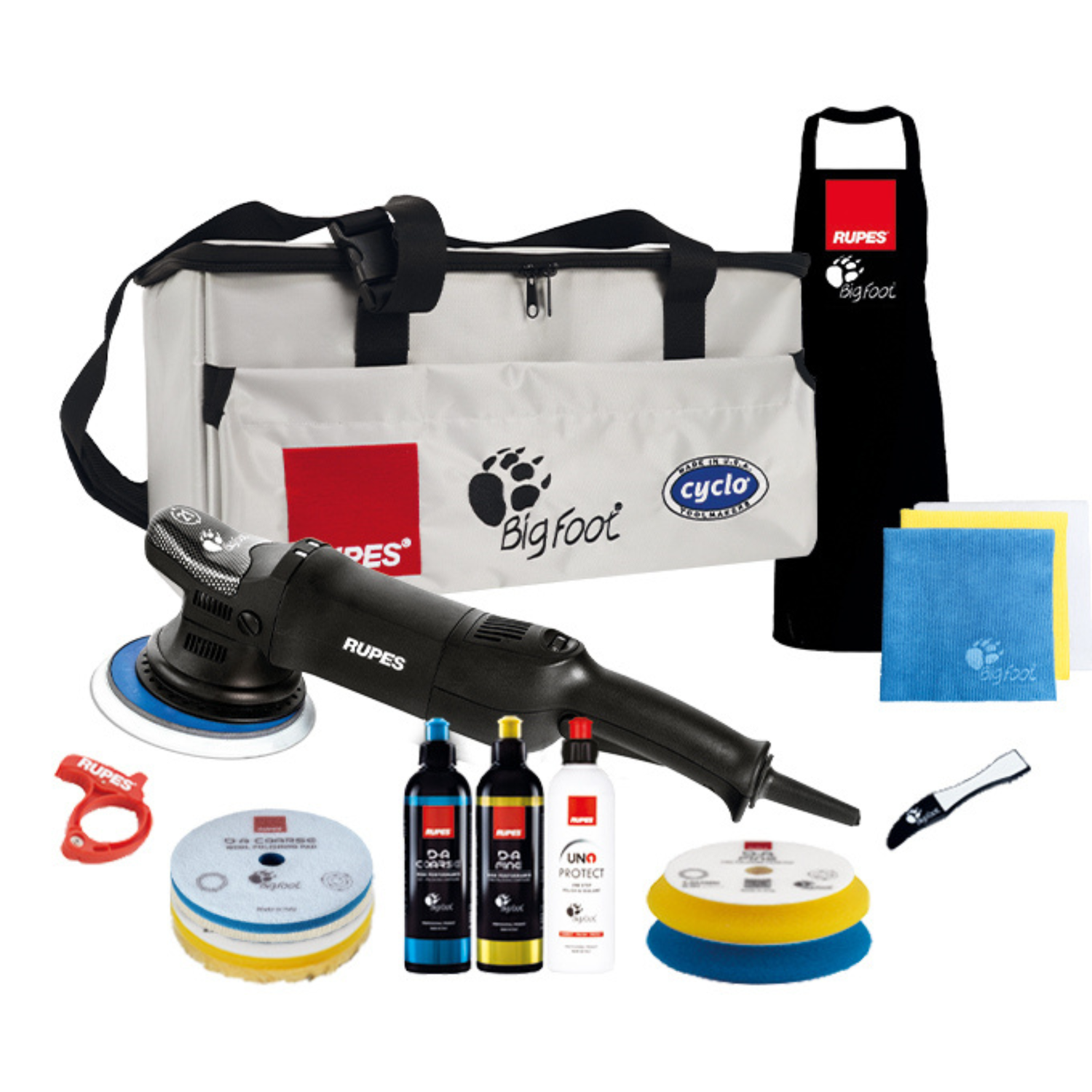 Kit RUPES BigFoot LHR21ES LUX - polidora e acessórios completos - loja oficial em Portugal e Espanha