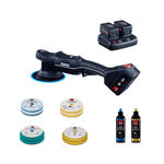 Kit completo de polimento RUPES iBrid HLR21 com discos de espuma, discos de lã e compostos de polimento