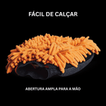 Luva de lavagem Nasiol fácil de calçar com abertura ampla para a mão