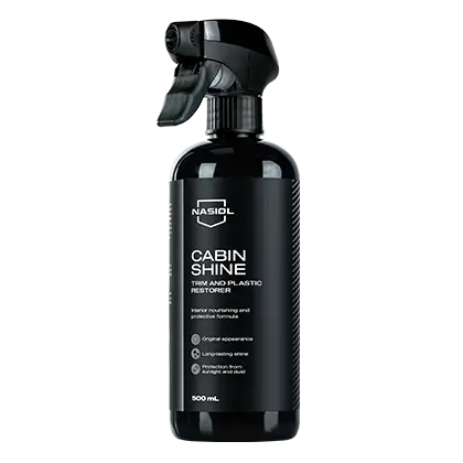 Nasiol Cabin Shine dressing para plasticos interiores automovel com acabamento e protecao leve em tablier e superficies interiores Portugal e Espanha DetailDawg
