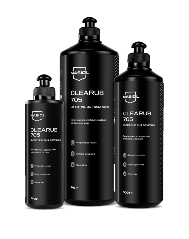 Nasiol Clearub 705 compound polimento de acabamento super fino para correcao e brilho da pintura automovel Portugal e Espanha DetailDawg
