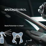 Aplicação de Nasiol GlasShield com trigger em para-brisas de automóvel, spray e limpeza fáceis