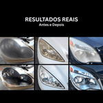 Comparação antes e depois de faróis de automóvel restaurados com Nasiol Headlight Restorer, resultados reais de clientes