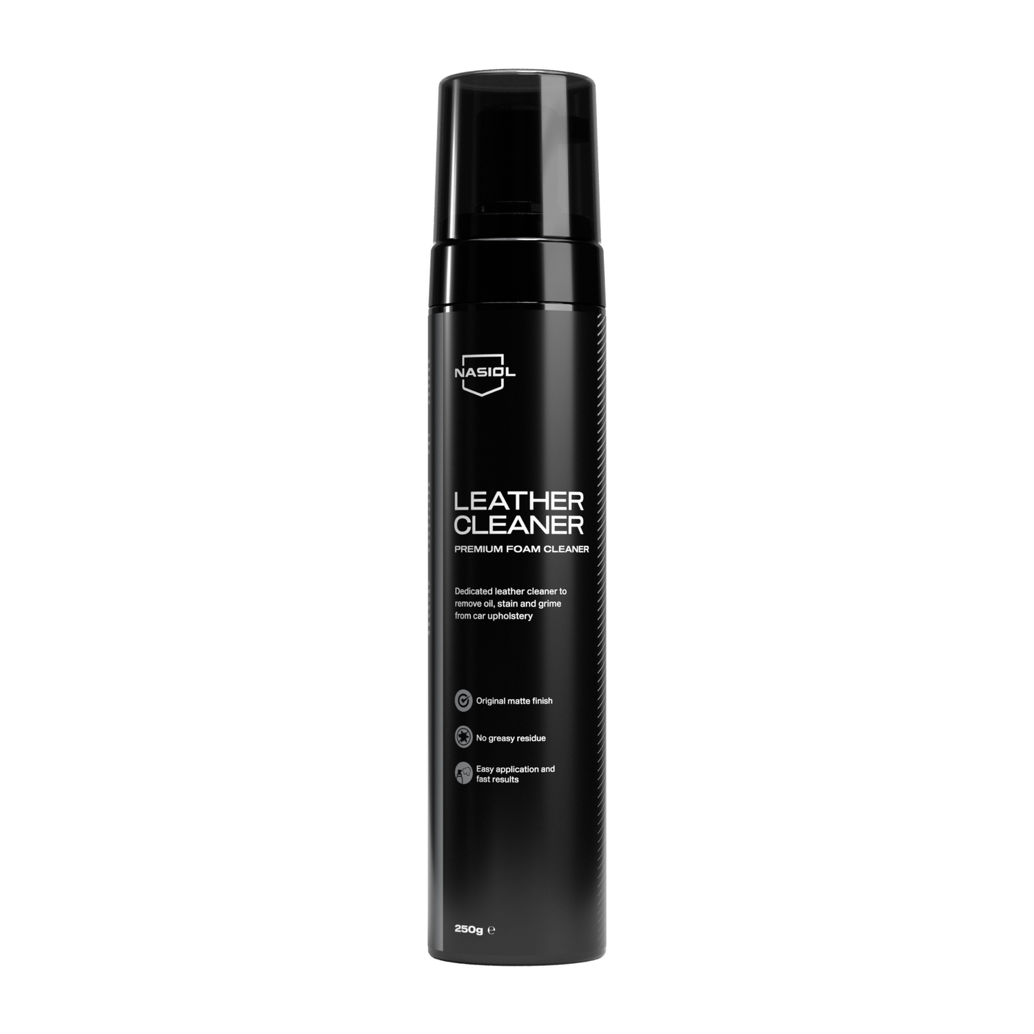 Nasiol Leather Cleaner 250g — limpador de couro para bancos e interiores de carro