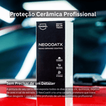 Caixa Nasiol NeoCoatX sobre capô de carro vermelho, revestimento nano cerâmico com proteção profissional para pintura