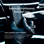 Aplicação de Nasiol NL272 sobre camurça e bloco aplicador junto a carro, passo de aplicação em pintura automóvel