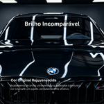 Automóvel de pintura preta com brilho ultra-elevado após aplicação de Nasiol NL272, cor original rejuvenescida