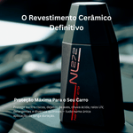 Frasco Nasiol NL272 em ambiente de garagem escura, revestimento cerâmico premium com proteção máxima para automóvel
