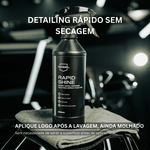 Nasiol RapidShine aplicado diretamente após a lavagem do carro, sem necessidade de secagem