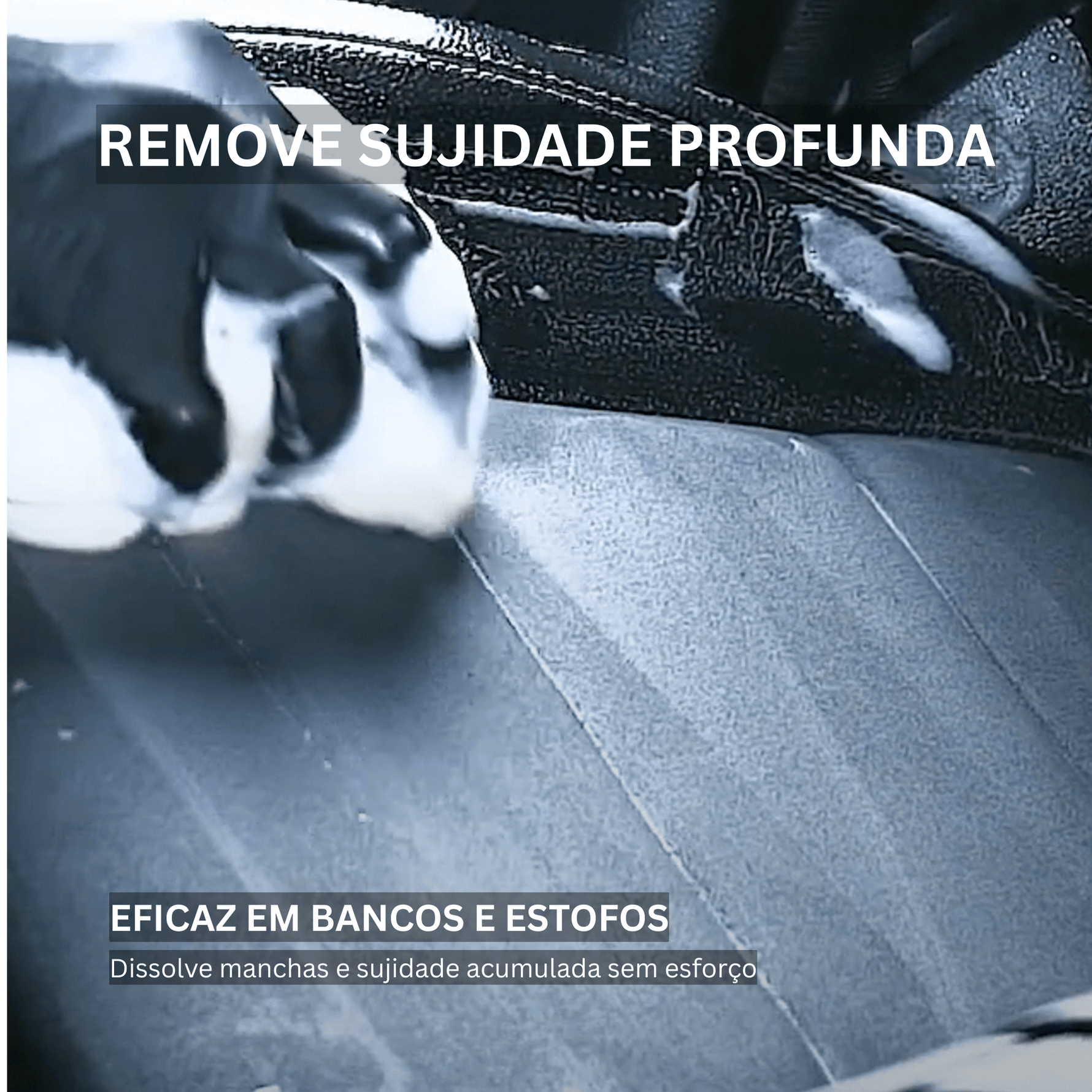 Espuma de Nasiol TEM APC Pro a remover sujidade profunda de banco em estofo