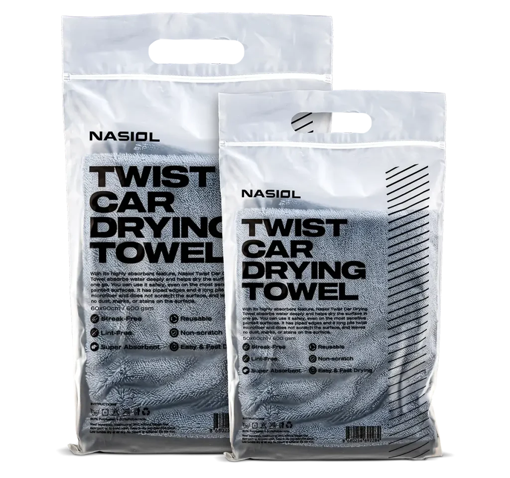 Nasiol Twist Car Drying Towel microfibra de alta absorcao para secagem automovel embalagem Portugal e Espanha DetailDawg
