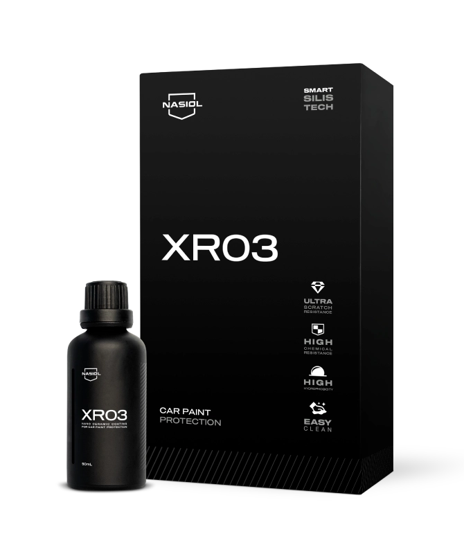 Nasiol XR03 coating ceramico profissional para protecao de pintura automovel com alta durabilidade, efeito hidrofobico e brilho intenso Portugal e Espanha DetailDawg