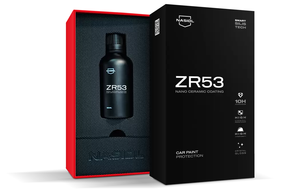 Nasiol ZR53 coating ceramico para protecao de pintura automovel com dureza 10H, efeito hidrofobico e longa durabilidade Portugal e Espanha DetailDawg