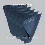 Pack de 5 panos de camurça Nasiol para aplicação de nano coatings cerâmicos