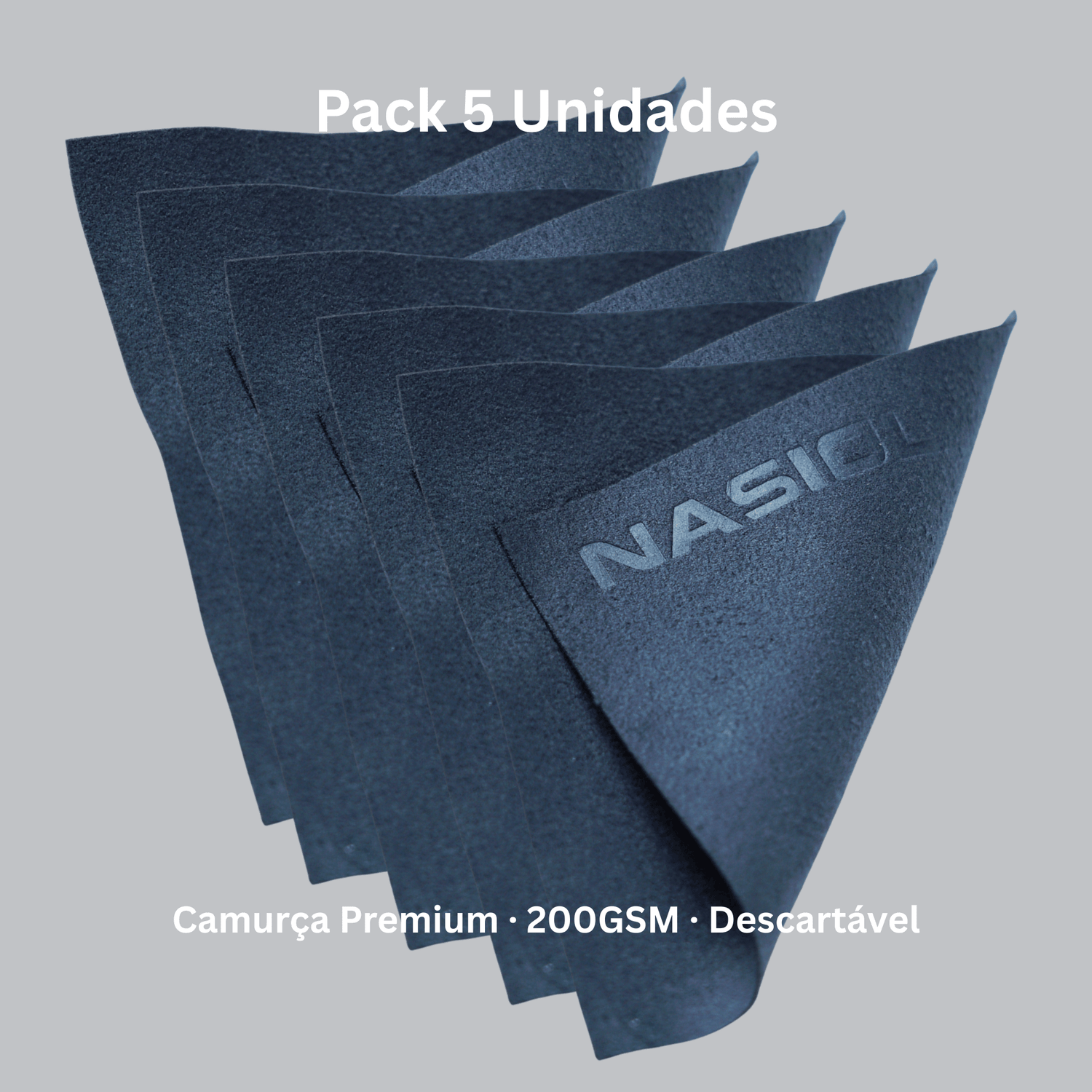 Pack de 5 panos de camurça Nasiol para aplicação de nano coatings cerâmicos