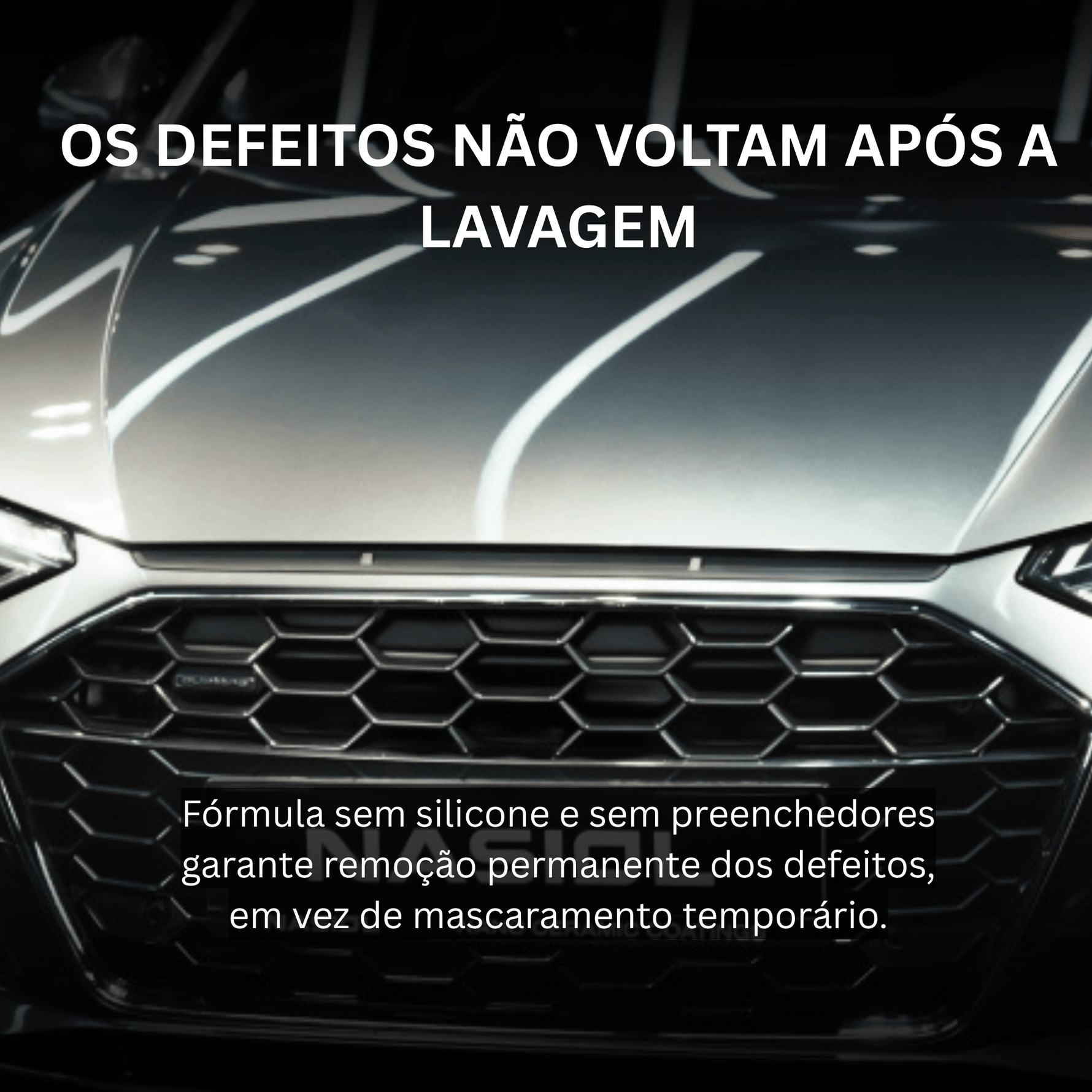 Remoção permanente de defeitos de pintura com Nasiol Heavy Cut Compound Red, sem retorno após lavagem