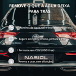 Removedor de manchas de água Nasiol seguro em vidro, cromo, pintura e PPF, sem COV