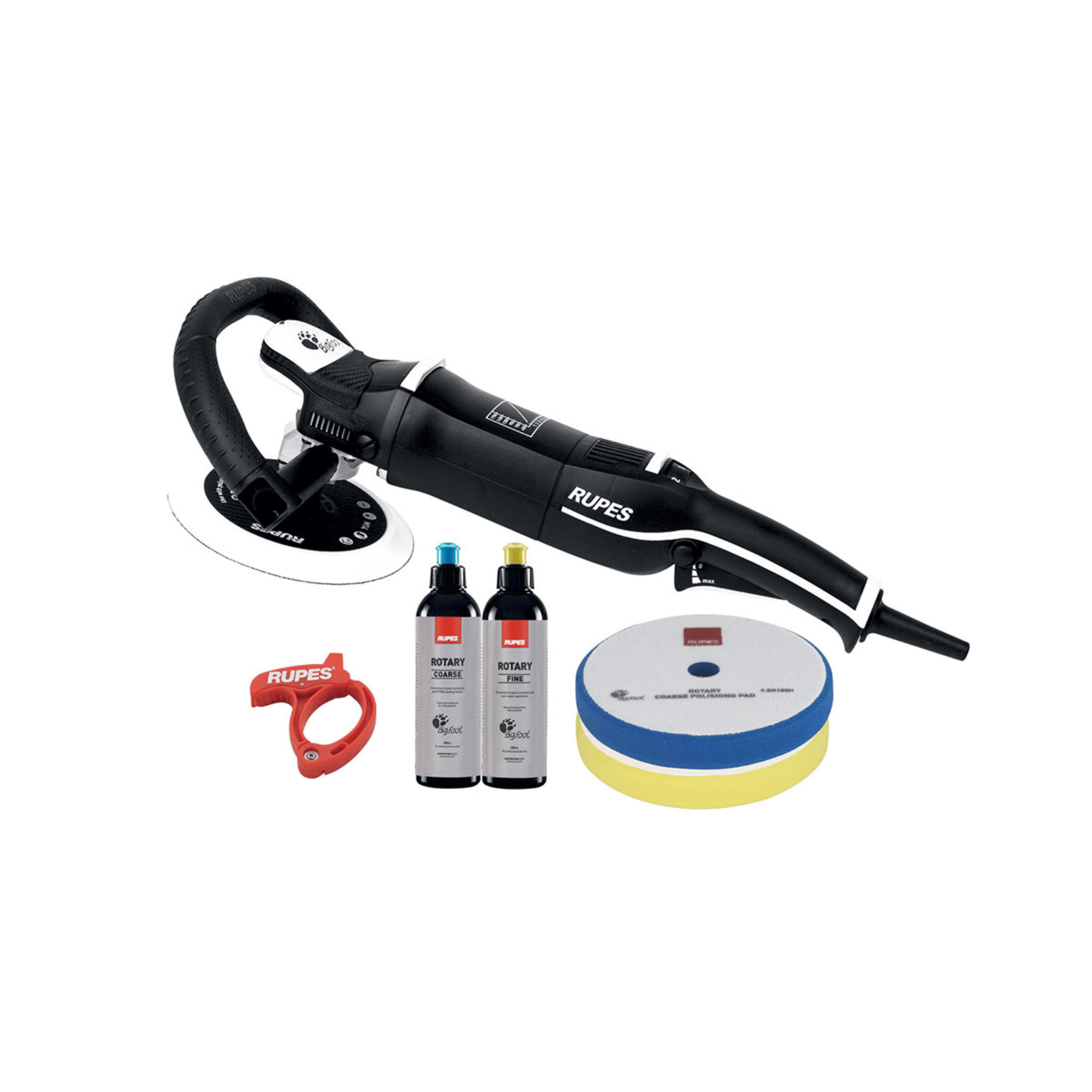 Kit RUPES LH19E STN com boinas de espuma, compostos de polimento e boina de suporte