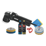 Kit RUPES LHR75E BAS com boinas de lã, boinas de espuma e compostos de polimento grosso e fino