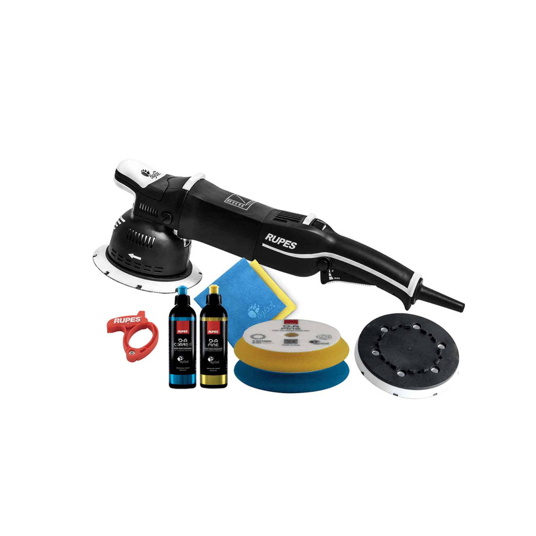 Kit RUPES LK900E Mille BAS com boinas de espuma, compostos de polimento e duas boinas de suporte